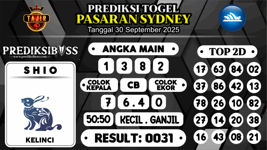 https://prediksibosswo.com/prediksi-boss-togel-sidney-selasa-30-september-2025/